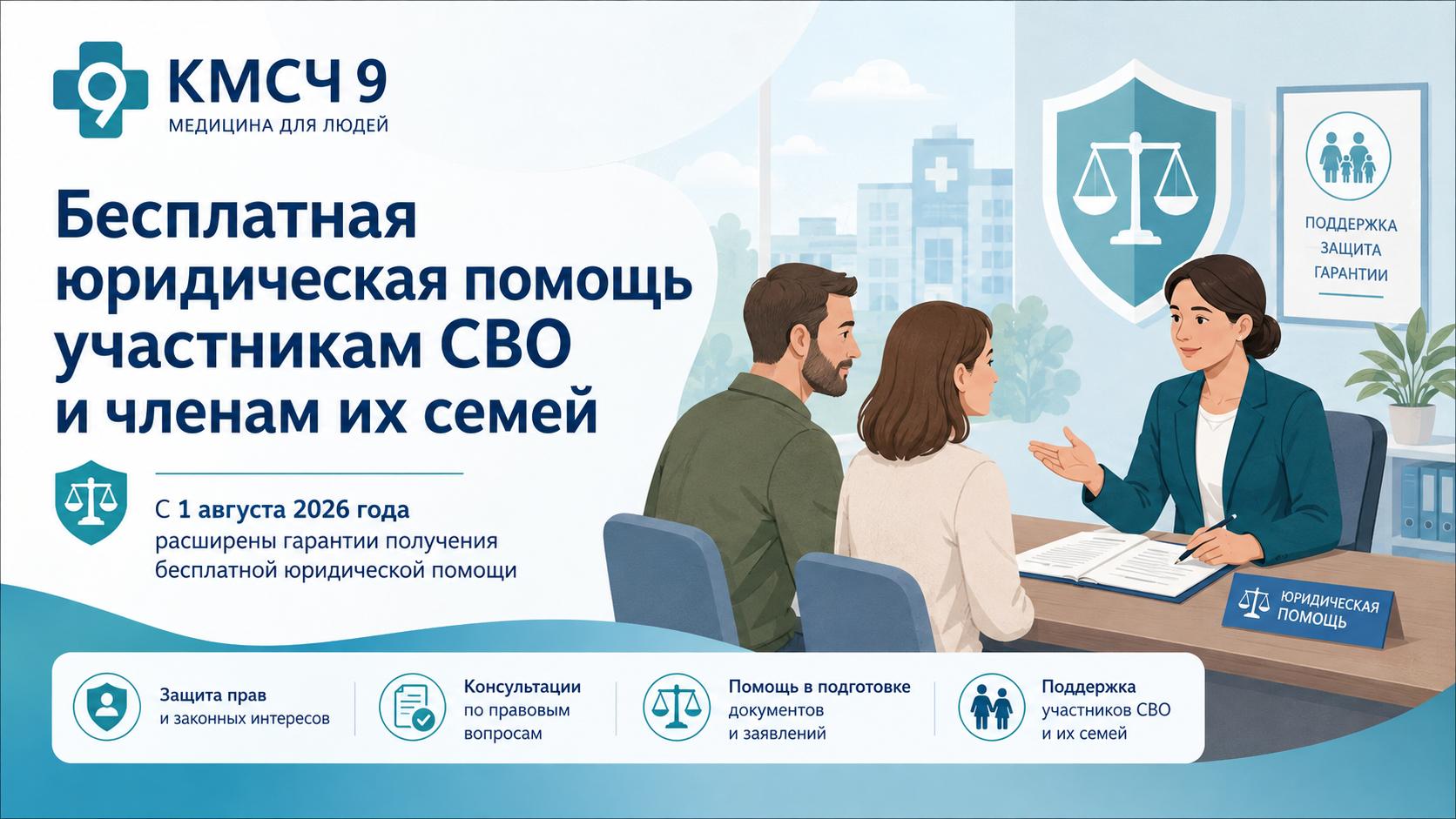 ИНФОРМАЦИЯ для участников специальной военной операции и членов их семей о праве на бесплатную юридическую помощь